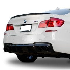 BMW 5 Serisi F10 VorStainer Difüzör Sağ+Sol/Çiftli Çıkış, Piano Black, ABS Plastik, MTech ve M5 Uyum