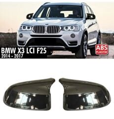 BMW X5 F15 2013-2018 Yarasa Ayna Kapağı - Parlak Siyah ABS PLASTİK