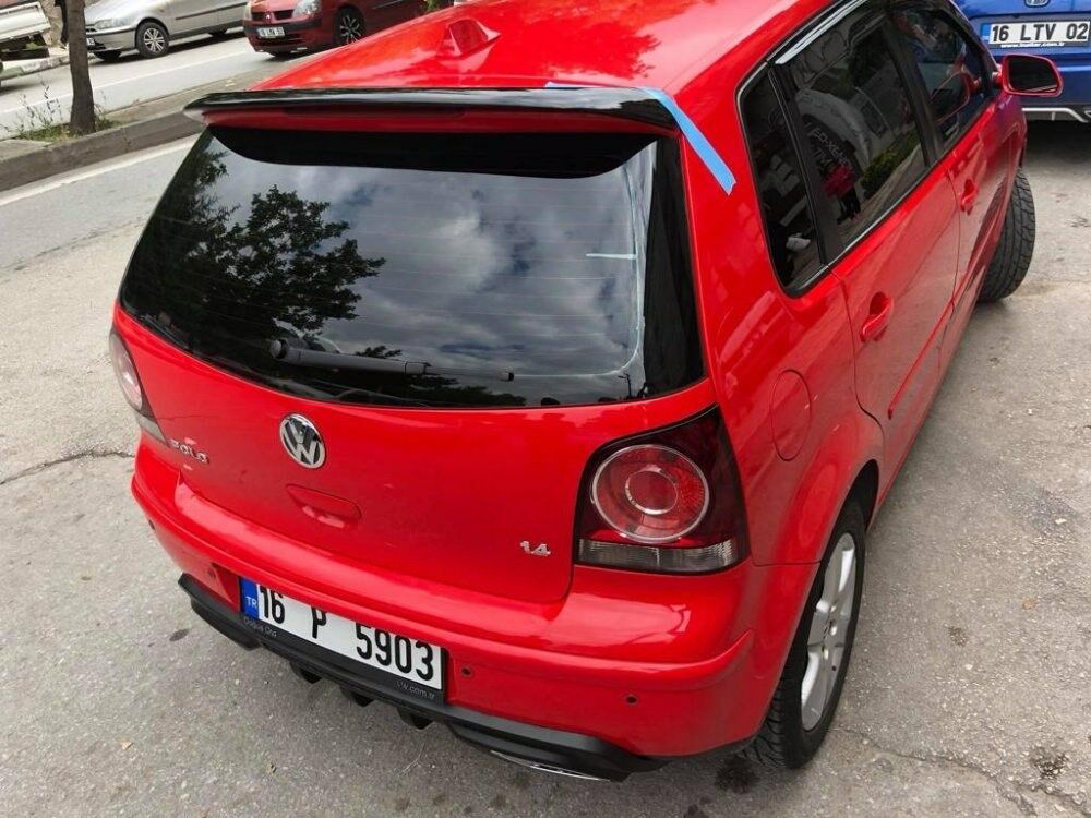 VW POLO MK4 ORJİNAL FABRİKA MODEL SPOYLER 2002 2009 PARLAK SİYAH İTHAL PLASTİK