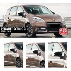 Renault Scenic 3 Uyumlu Yarasa Ayna Kapağı Piano Ayna Kapağı