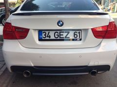 BMW E90 Performans Spoyler, Boyasız HAM, 1. Sınıf Fiberglas, Eski 3.20 Sedan Arka Bagaj Rüzgarlığı