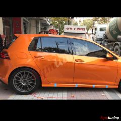 VW Golf 7 R YAN MARŞPİYEL SETİ, Boyasız Mat Siyah,  ABS ( vakum plastik )