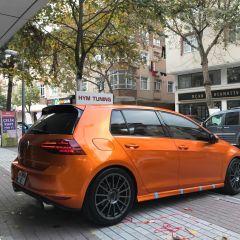 VW Golf 7 R YAN MARŞPİYEL SETİ, Boyasız Mat Siyah,  ABS ( vakum plastik )