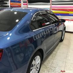 VW Jetta MK6 Kromlu Cam Rüzgarlığı, 2011 2017, 4 Parça Krom Şeritli