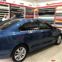 VW Jetta MK6 Kromlu Cam Rüzgarlığı, 2011 2017, 4 Parça Krom Şeritli