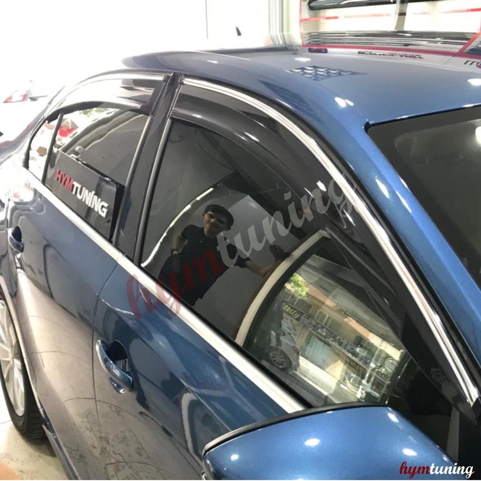 VW Jetta MK6 Kromlu Cam Rüzgarlığı, 2011 2017, 4 Parça Krom Şeritli