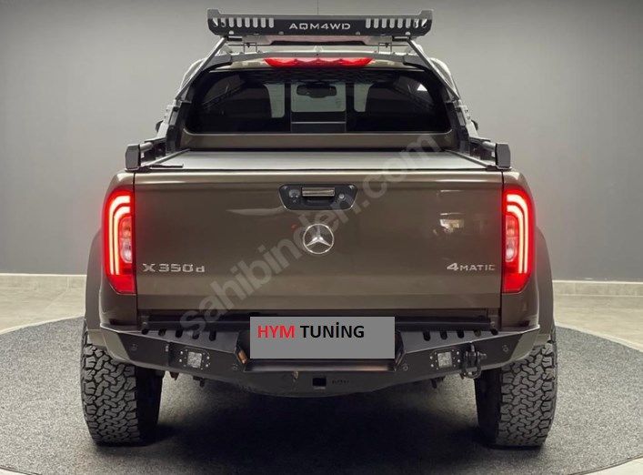 mercedes x class arka demir tampon mat siyah - plaka aydınlatma + geri vites ledi vardır