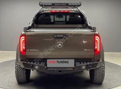 mercedes x class arka demir tampon mat siyah - plaka aydınlatma + geri vites ledi vardır