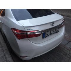 Toyota Corolla 2013 2018 İnce Spoyler, Arma Çentikli Model, ABS Plastik, Boyasız