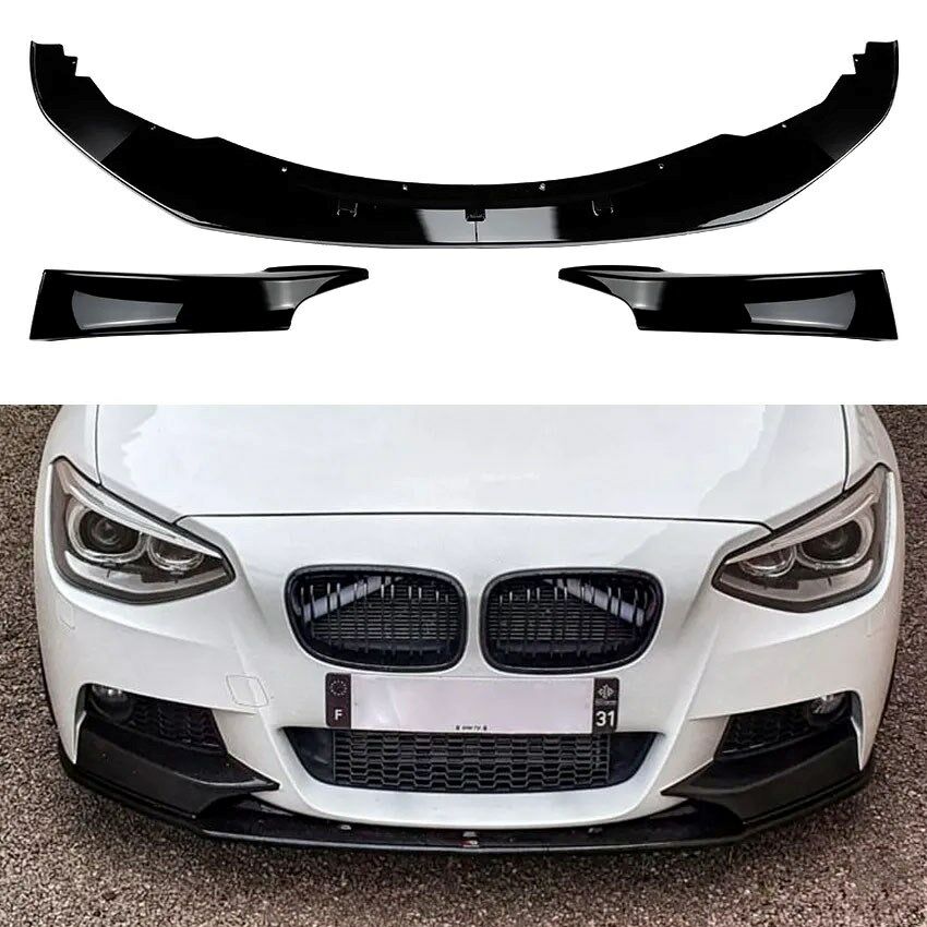 BMW F20 Lip + Flap Piano Black İthal ABS Plastik 2011 2014 Makyajsız Kasa Uyumlu 4 Parça Piano Black