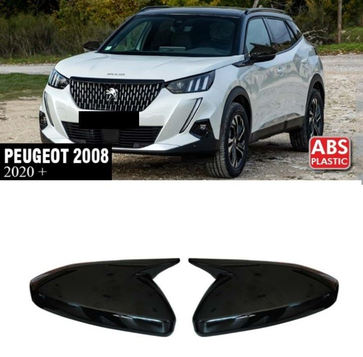 Peugeot 2008 2020+ Yarasa Ayna Kapak Parlak Siyah Sağ Sol Takım