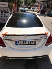 Mercedes C180 C200 C220 Arka Bagaj Üstü Spoiler, Boyasız ABS Plastik İthal